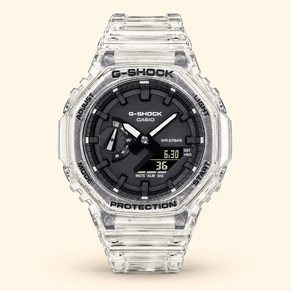 G-Shock GA 2100 1A2ER  Clear Case