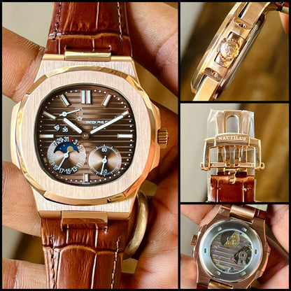 Patek Philippe Nautilus Case Size:40mm - Case Material:Rose Gold - Movement:Automatic Winding