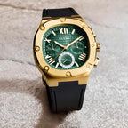 Guess mens black gold multi-function watch
