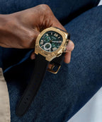 Guess mens black gold multi-function watch