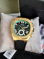 Guess mens black gold multi-function watch