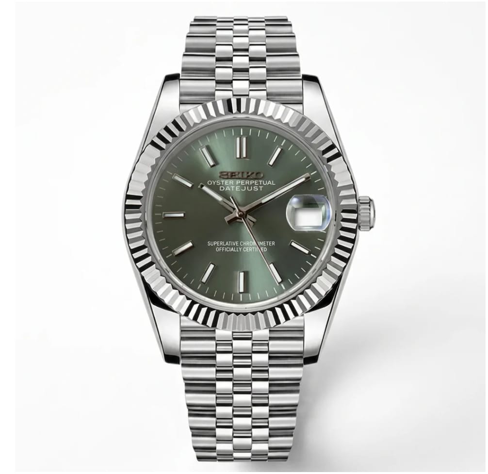 Seiko Mod Datejust Mint Green