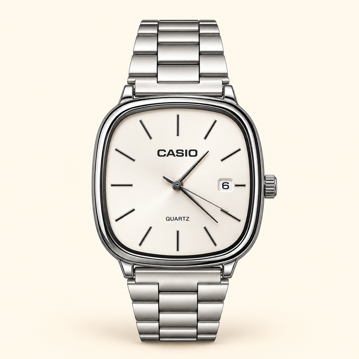 CASIO QUARTZ VINTAGE WATCH WHITE DIAL