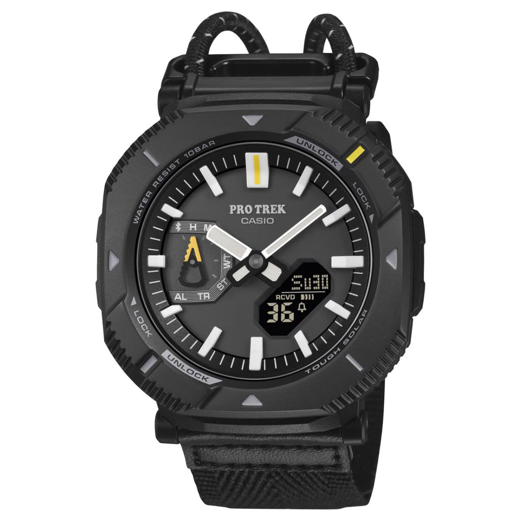 Casio Pro Trex Black/Yellow front view
