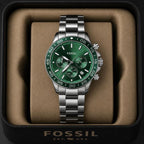 Fossil Green Dial Gunmetal Men's Watch product view
