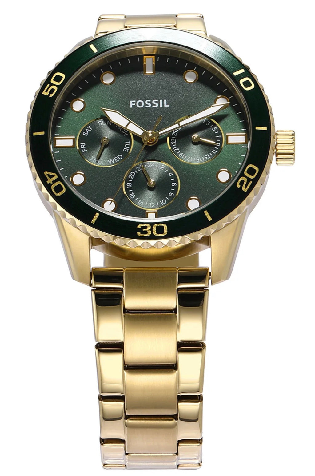 Fossil Green Dial Gold Men's Watch product view