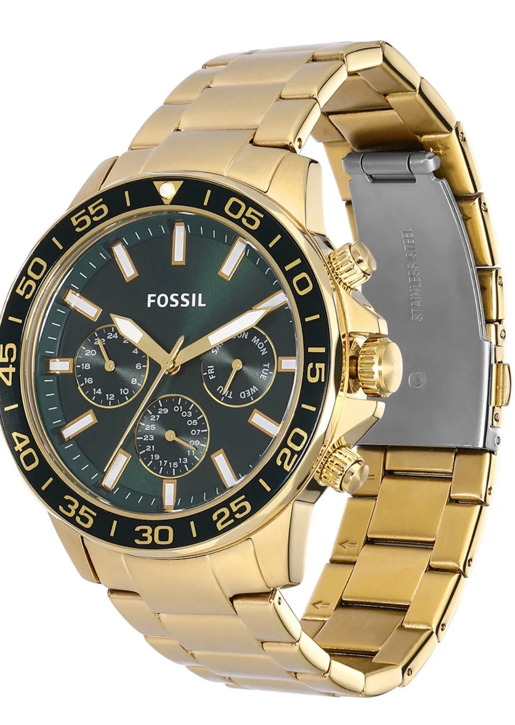 Fossil Green Dial Gold Men's Watch product view