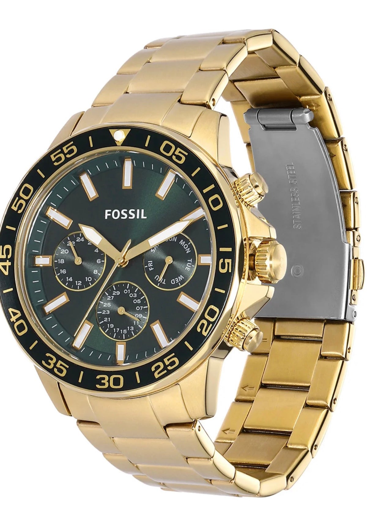 Fossil Green Dial Gold Men's Watch product view