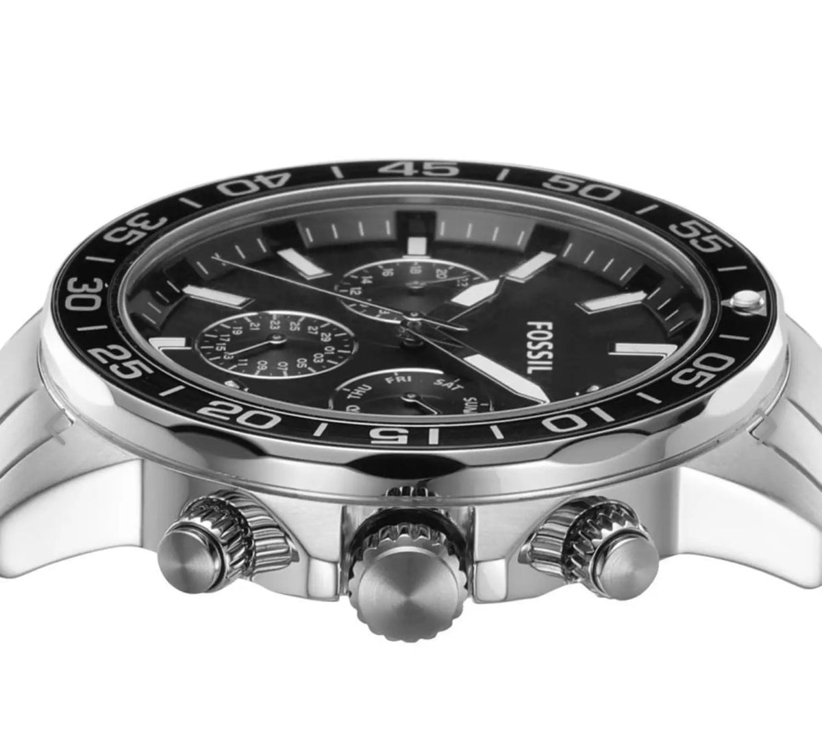 Fossil Black Dial Silver Men's Watch product view