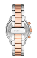 Fossil two-tone brown dial men's watch bracelet and caseback