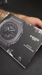 G-S**CK 5600BB METAL SILVER BLACK MEN JEWELRY