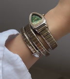 BVL TWO TONE GOLD SERPANTINE SPIRAL WATCH