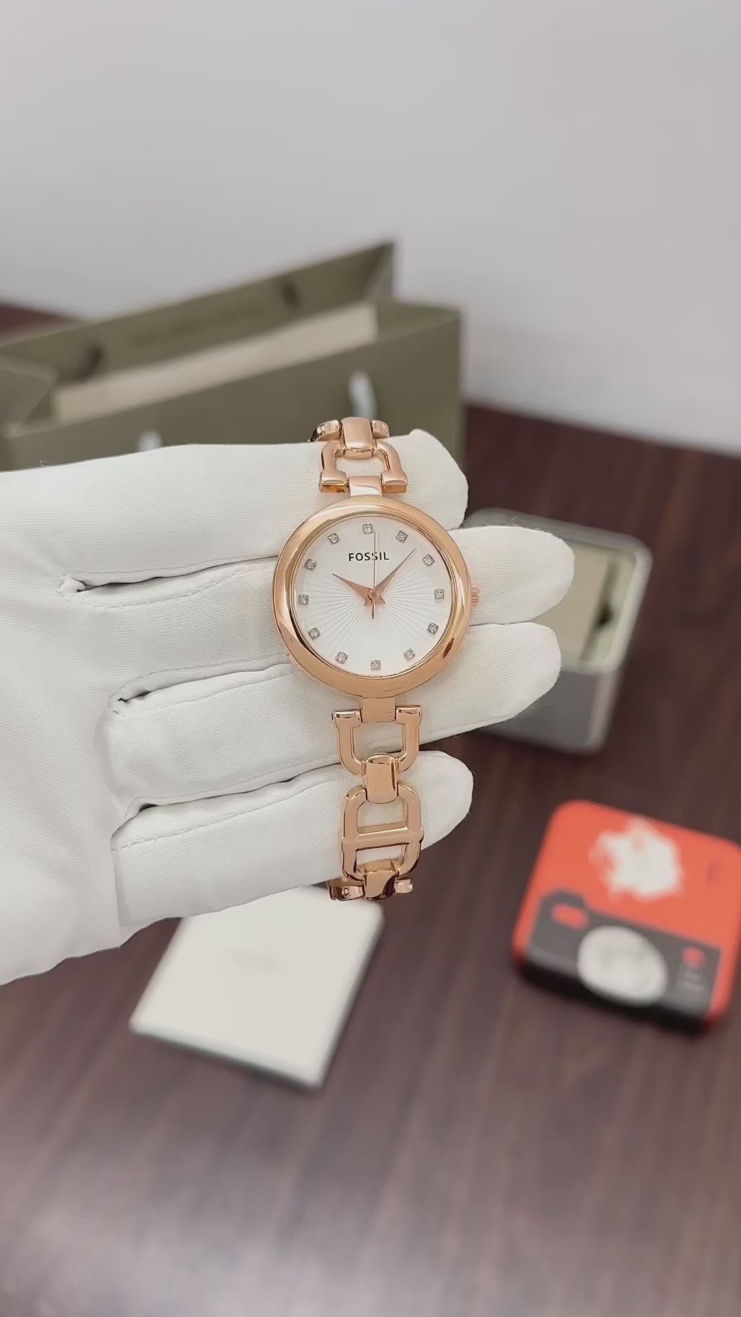 Fossil Olive Collection White Rosegold  ✨♥️