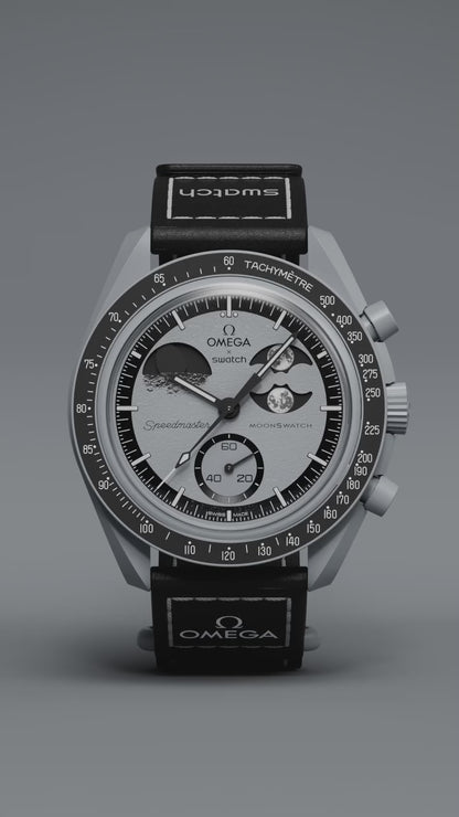 Omega Speedmaster Moonswatch greyBlack with black belt